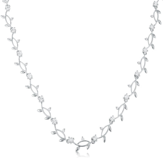 Aviva Vine Necklace | Silver