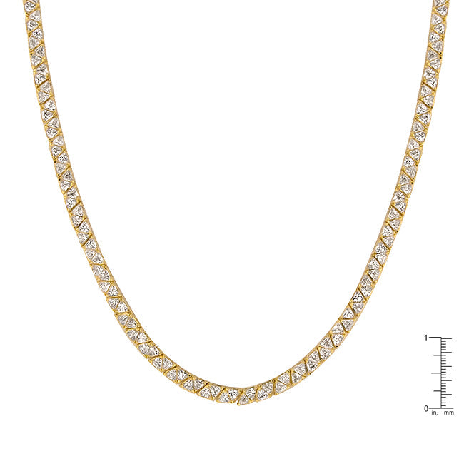 Rae Tennis Necklace | Gold