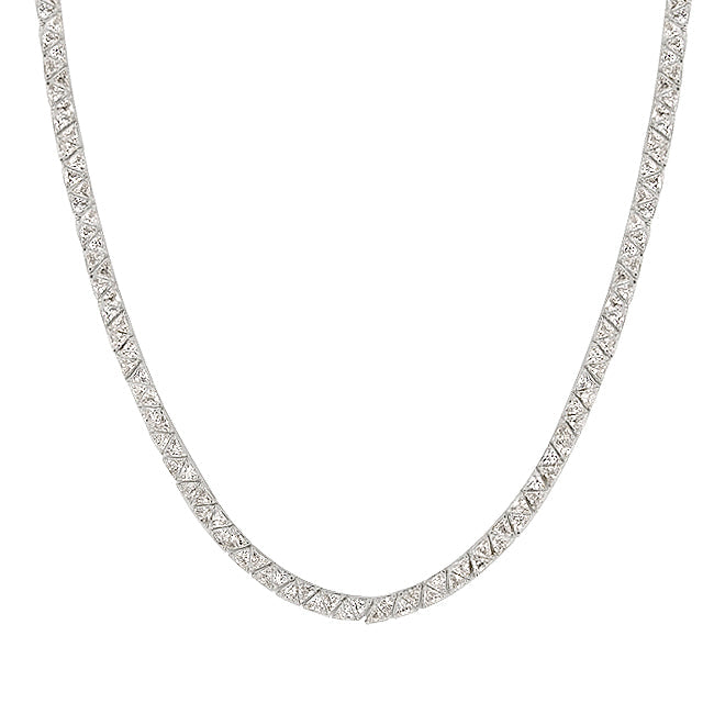 Rae Tennis Necklace | Silver