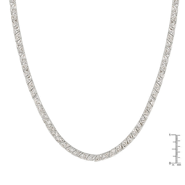 Rae Tennis Necklace | Silver