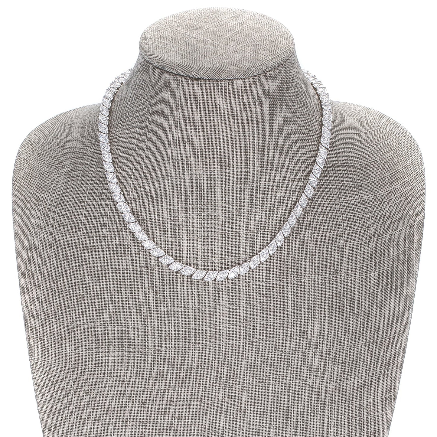 Rae Tennis Necklace | Silver