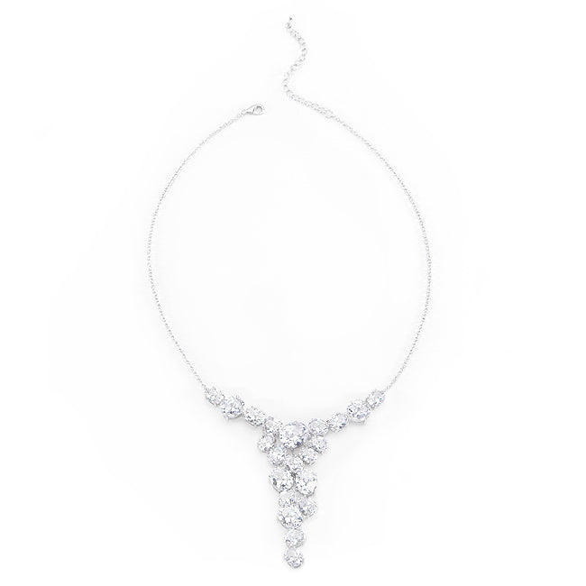 Clair Drop Necklace|Silver