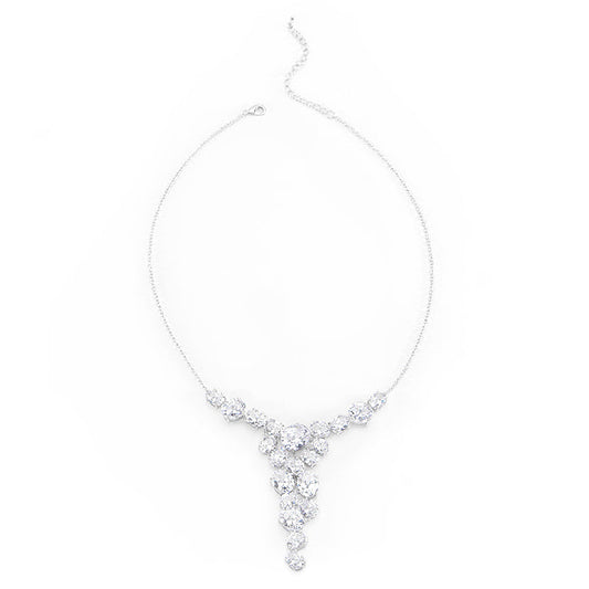 Clair Drop Necklace|Silver