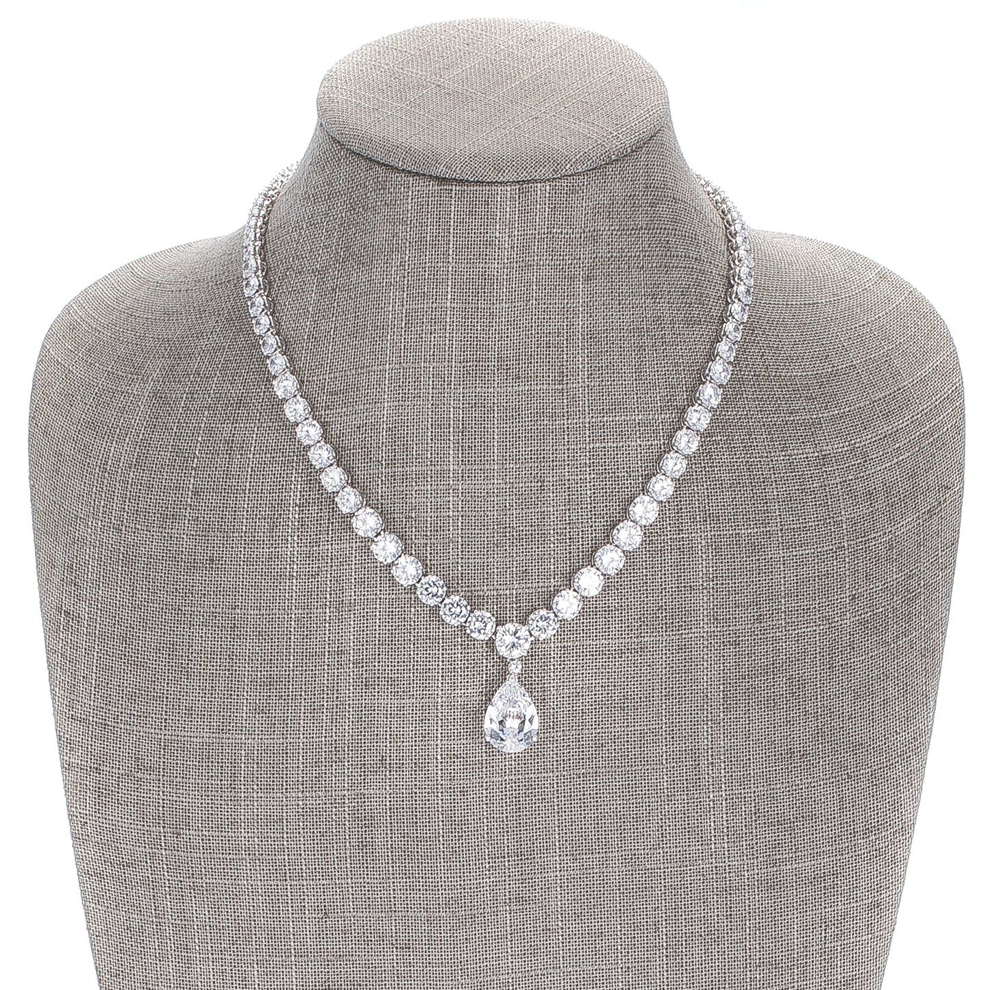 Pear Drop Necklace|Silver