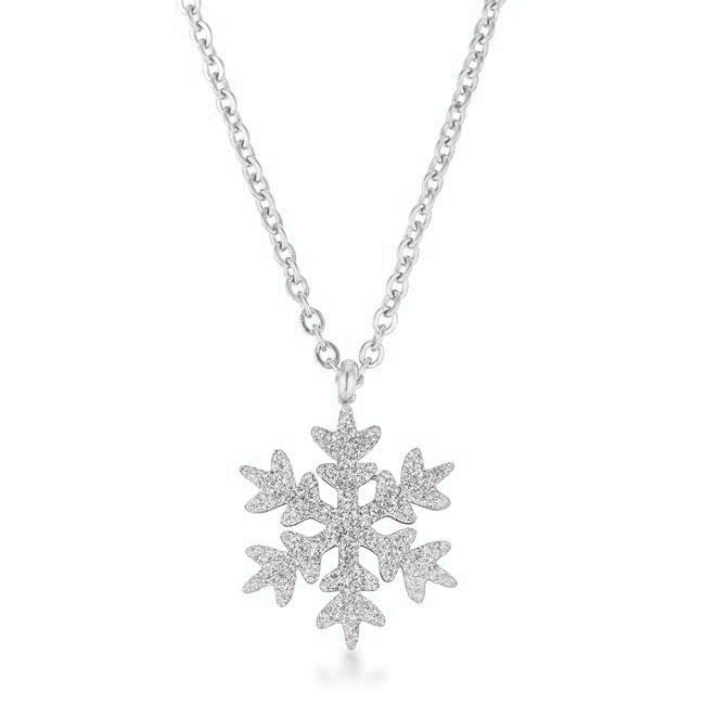 Jenna Snowflake Necklace| Silver