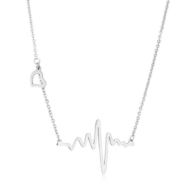 Heartbeat Necklace | Silver