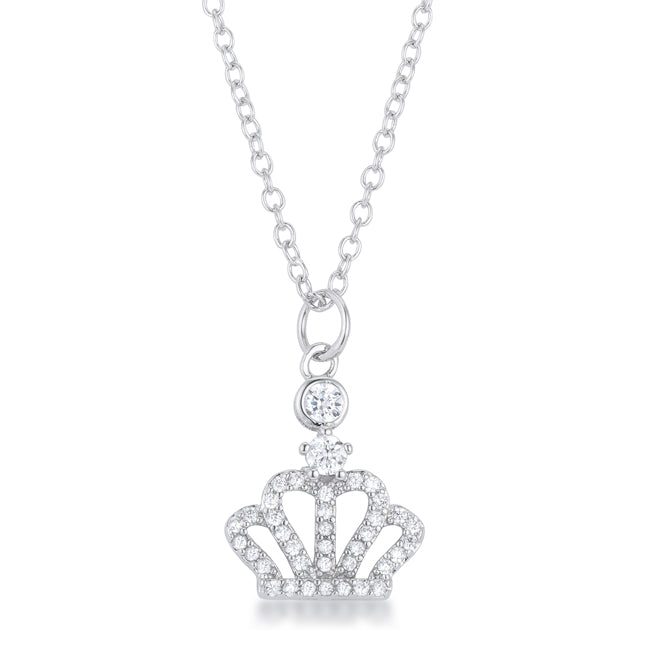 Tabitha Crown Pendant | Silver