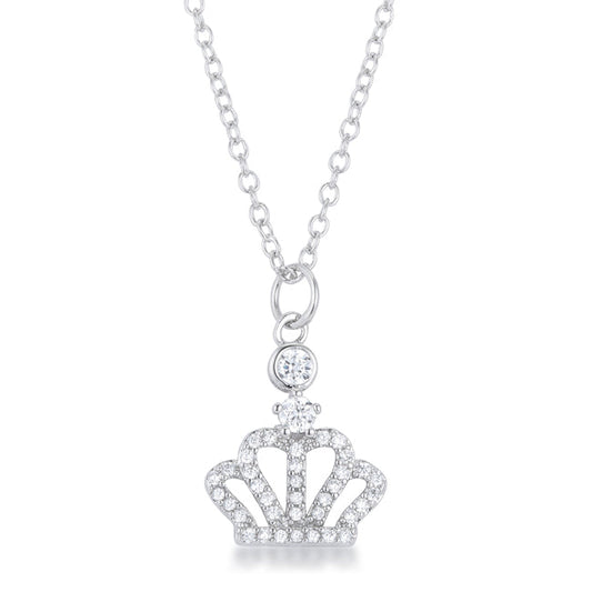 Tabitha Crown Pendant | Silver