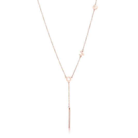 Stainless Steel Rose Gold LOVE Necklace