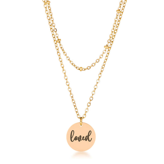 Delicate 18k Gold Plated Loved Necklace