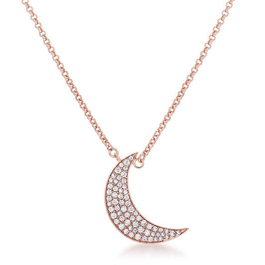 To the Moon And Back Necklace | Rose Gold