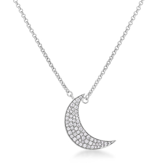 To the Moon And Back Necklace | Silver