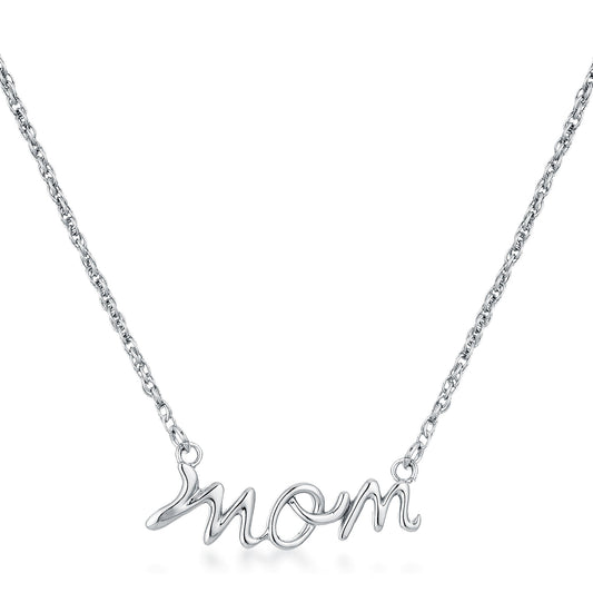 Mom Necklace| Silver