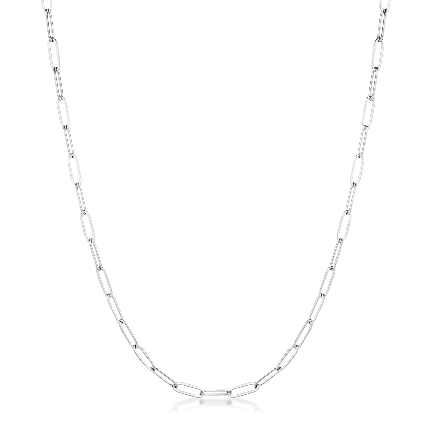 Lexi 16” Paperclip Chain Necklace | Silver | Small