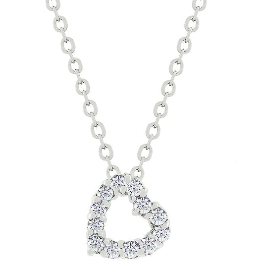 Stacy Heart Necklace | Silver