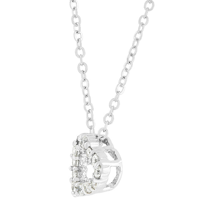 Stacy Heart Necklace | Silver