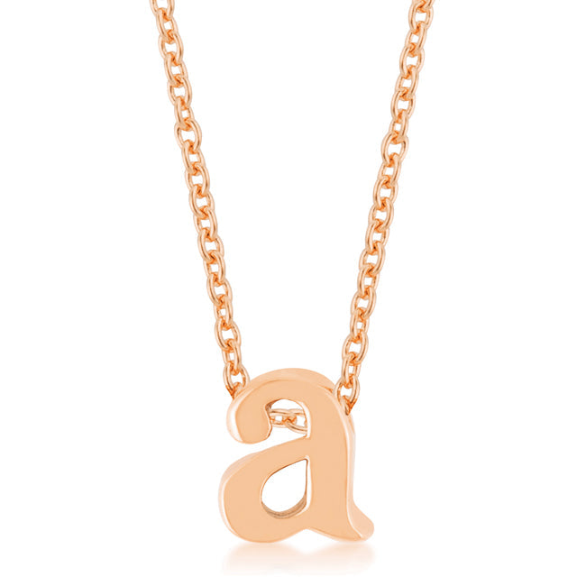 “a” Initial Necklace | Rose Gold