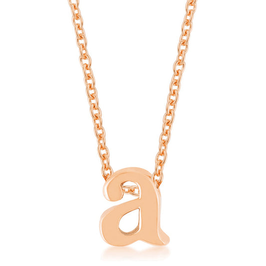 “a” Initial Necklace | Rose Gold