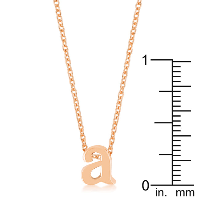 “a” Initial Necklace | Rose Gold