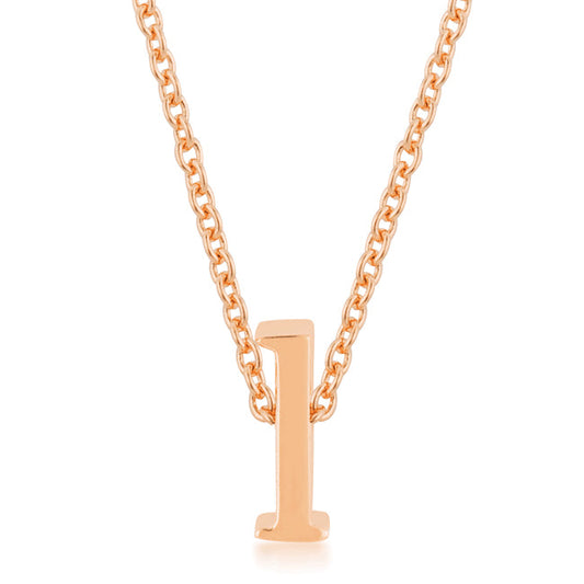 “l” Initial Necklace | Rose Gold