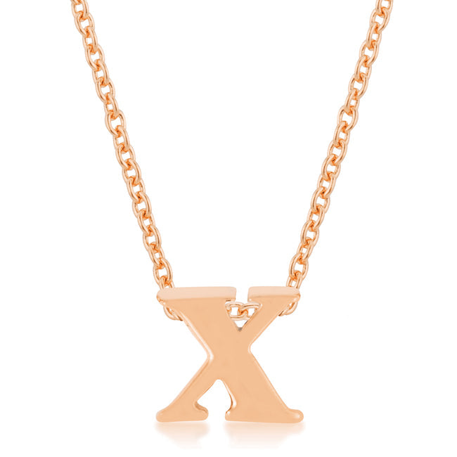 “x” Initial Necklace | Rose Gold