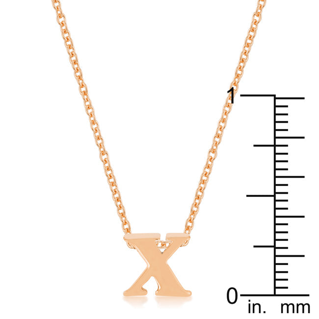 “x” Initial Necklace | Rose Gold