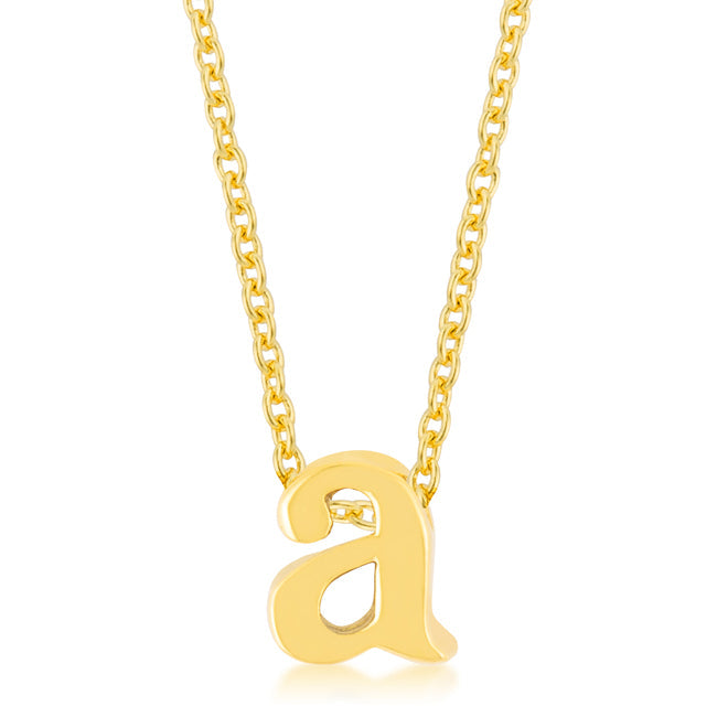 “a” Initial Necklace | Gold