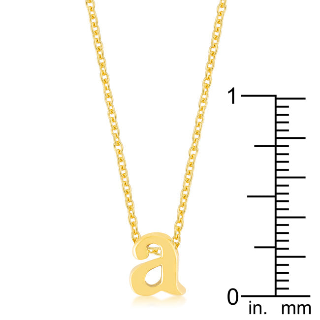 “a” Initial Necklace | Gold