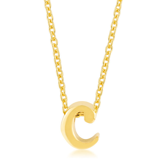 “c” Initial Necklace | Gold