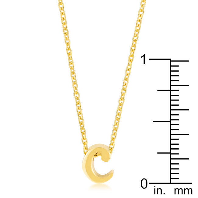 “c” Initial Necklace | Gold