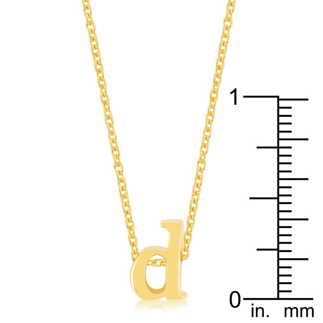 “d” Initial Necklace | Gold