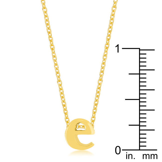 “e” Initial Necklace | Gold