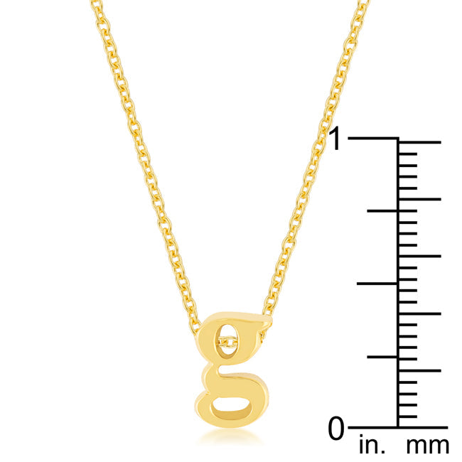 “g” Initial Necklace | Gold