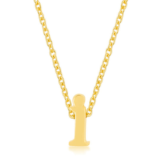 “i” Initial Necklace | Gold