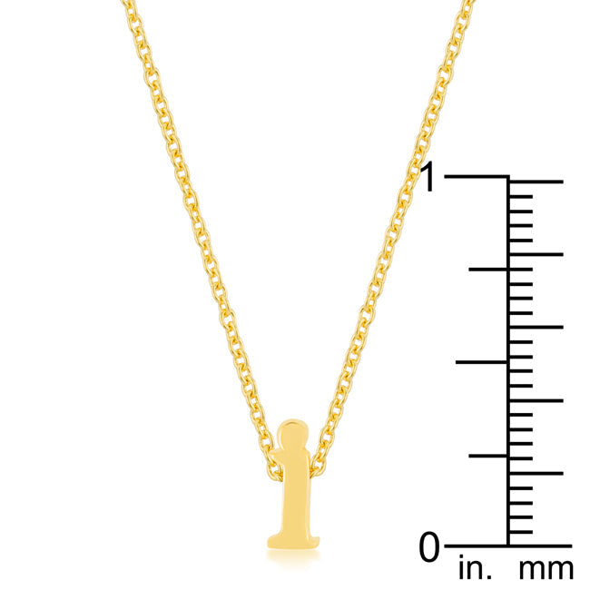 “i” Initial Necklace | Gold