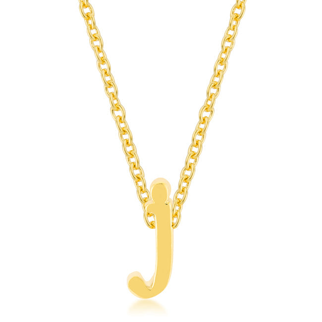 “j” Initial Necklace | Gold