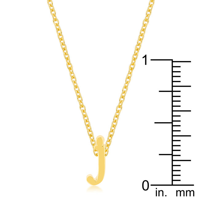 “j” Initial Necklace | Gold