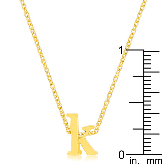 “k” Initial Necklace | Gold