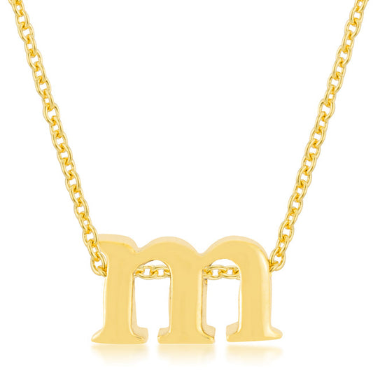 “m” Initial Necklace | Gold