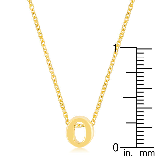 “o” Initial Necklace | Gold