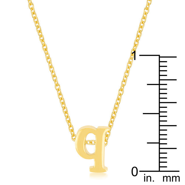 “q” Initial Necklace | Gold