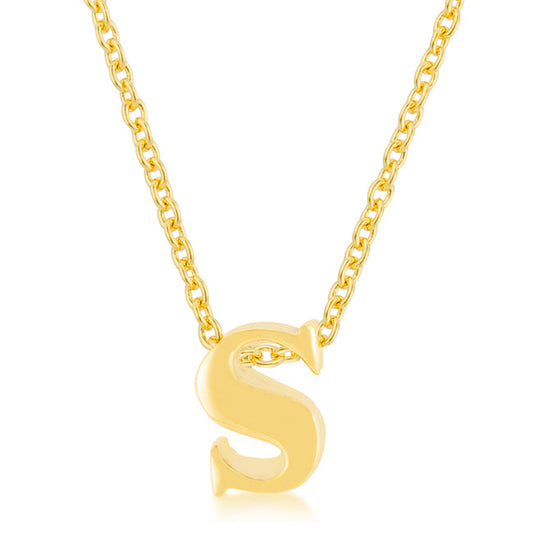 “s” Initial Necklace | Gold