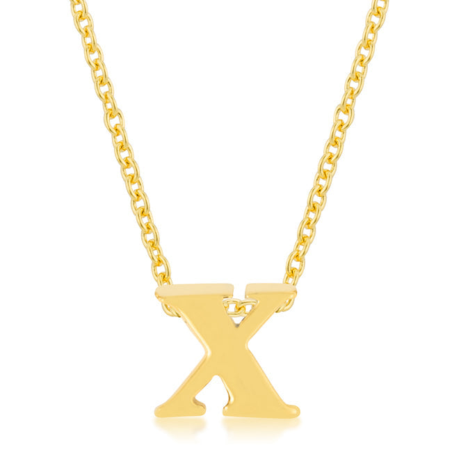 “x” Initial Necklace | Gold