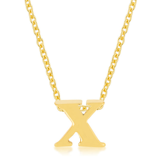 “x” Initial Necklace | Gold