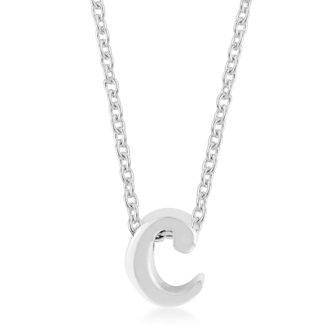 “c” Initial Necklace | Silver