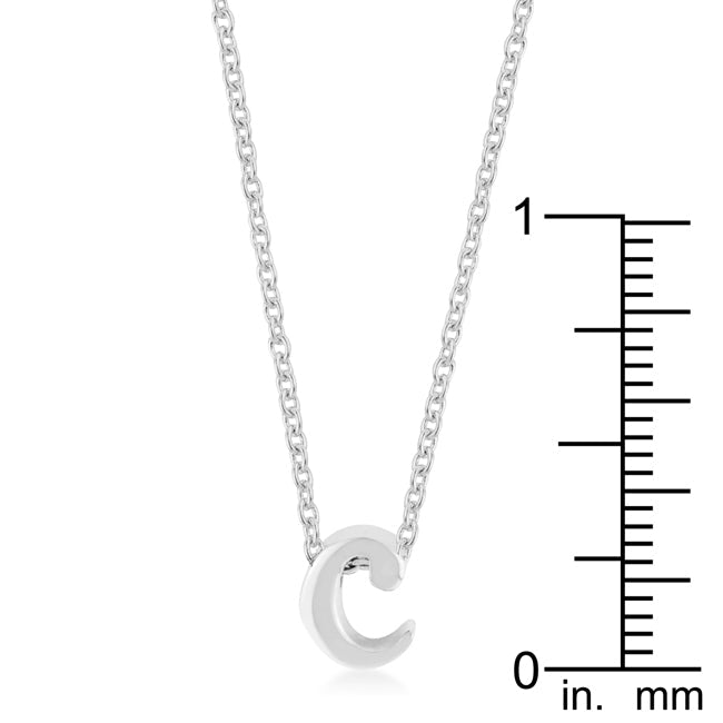 “c” Initial Necklace | Silver