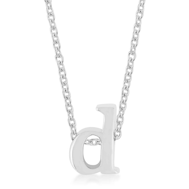 “d” Initial Necklace | Silver