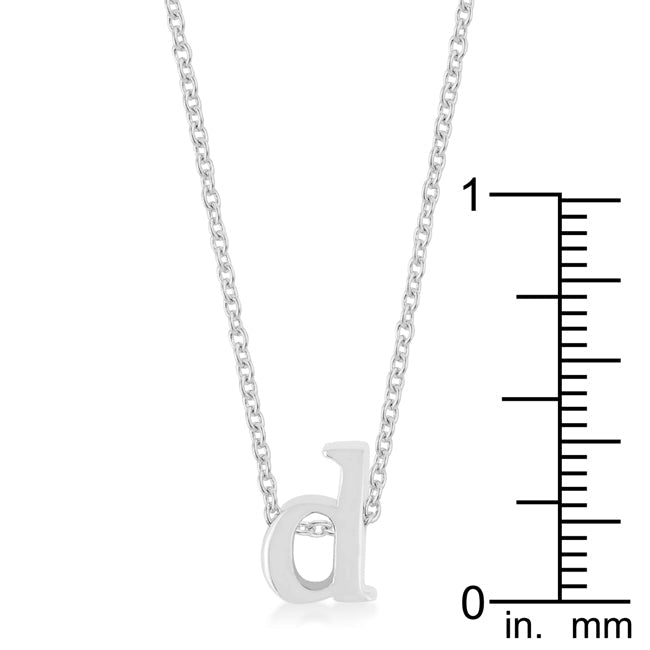 “d” Initial Necklace | Silver