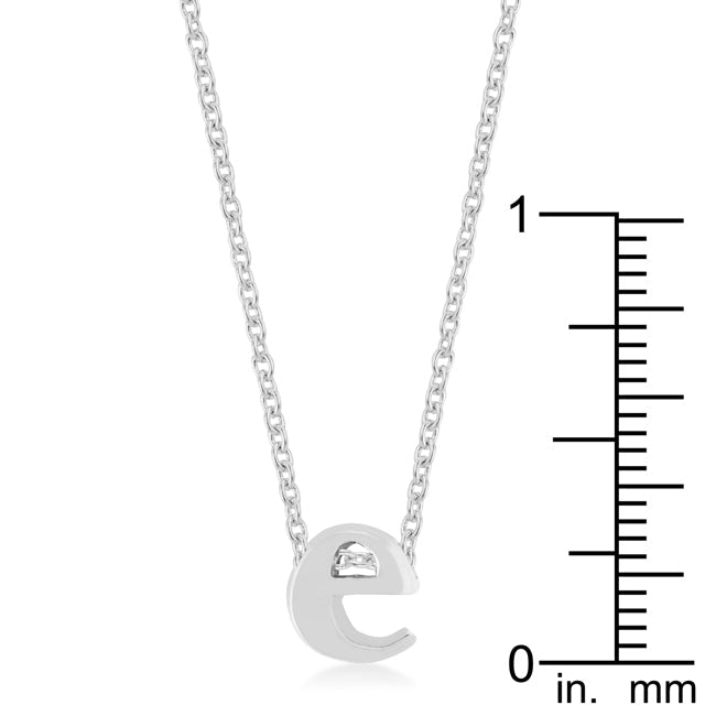 “e” Initial Necklace | Silver