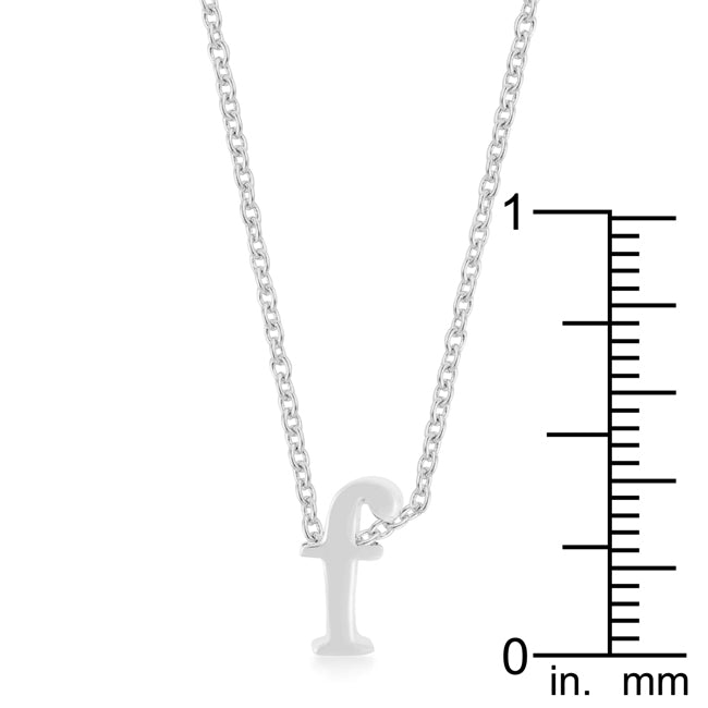 “f” Initial Necklace | Silver